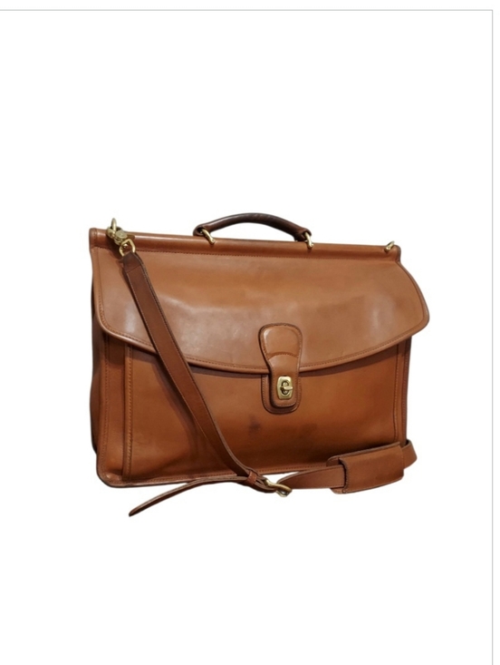 Coach Handbags - Coach Beekman Vintage Brown Leather Laptop Briefcase with Brass Hardware No 5266